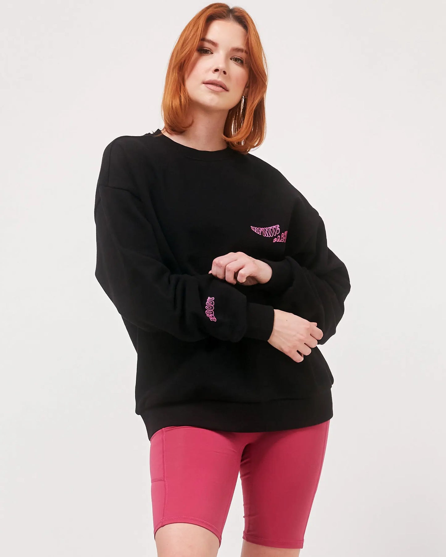 Oversized Sweatshirt met Infinite Passions Print – French Terry Rebody
