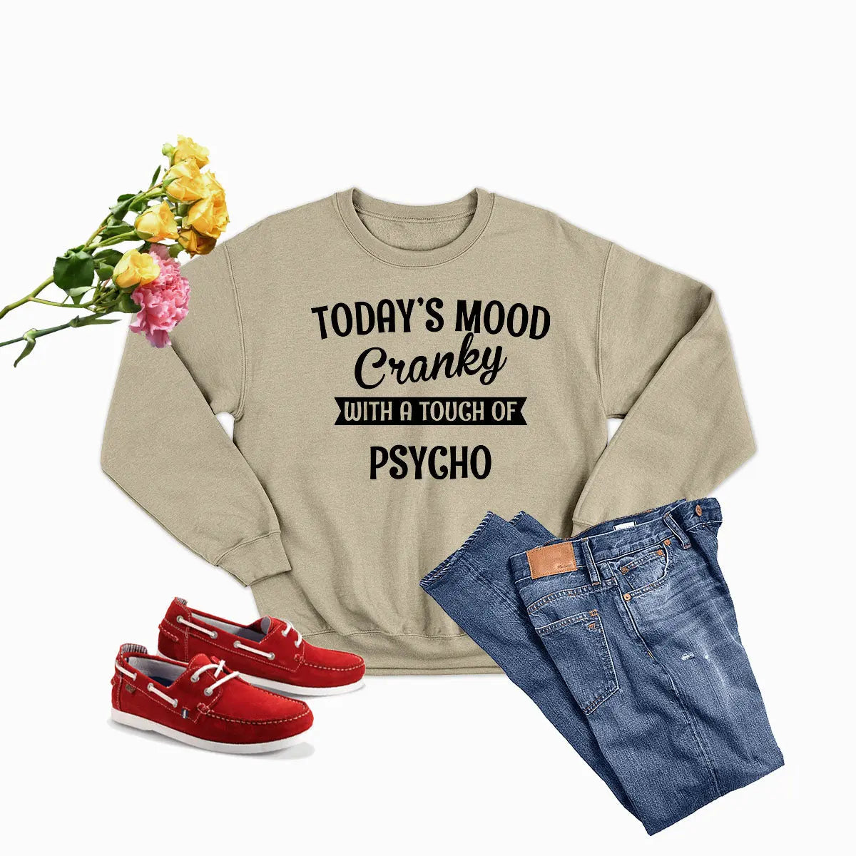 Today’s Good Mood With A TOUCH Sweatshirt – Cozy & Positief Merchmallow
