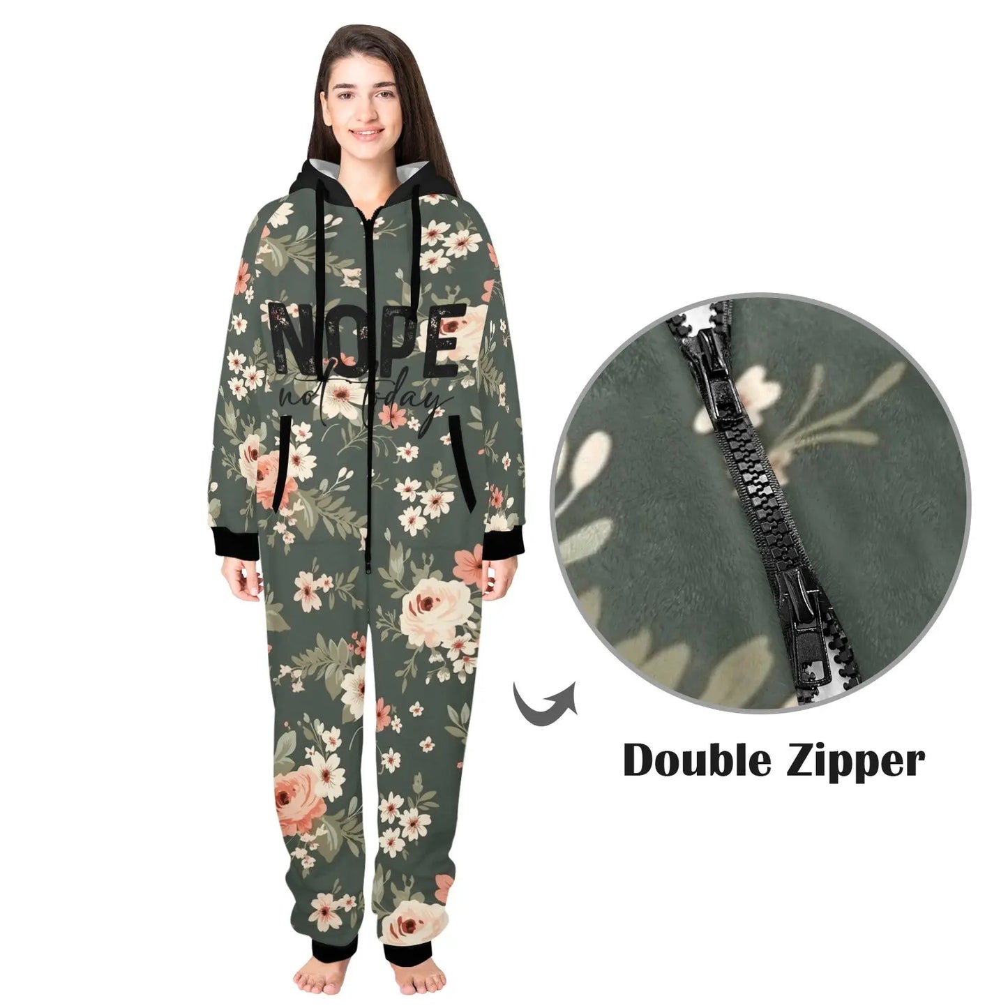 Onesie met “Nope Not Today” Print – Ultiem Comfort voor Relaxdagen InterestPrint