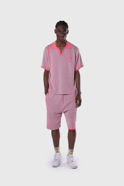 Buttonless Crochet Polo met Custom Pattern – Racket Club II (Limited Edition) Hideout