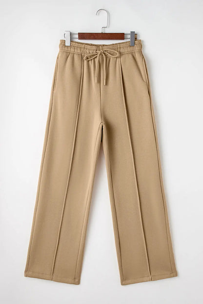 Felicity Waistband Wide Leg Pants Threaded Pear