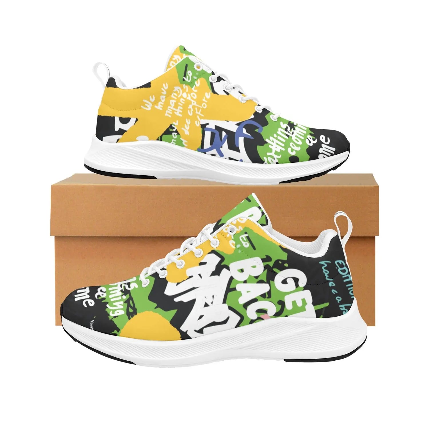 Sportschoen met opvallende print en comfortabele zool