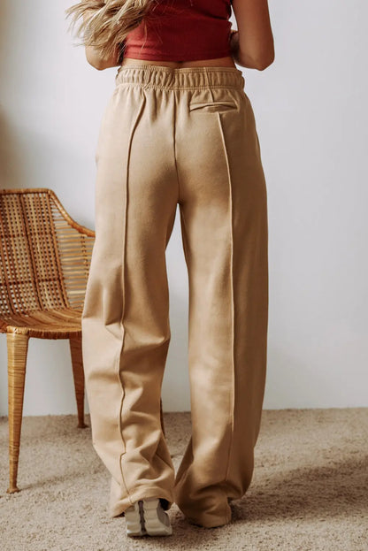 Felicity Waistband Wide Leg Pants Threaded Pear