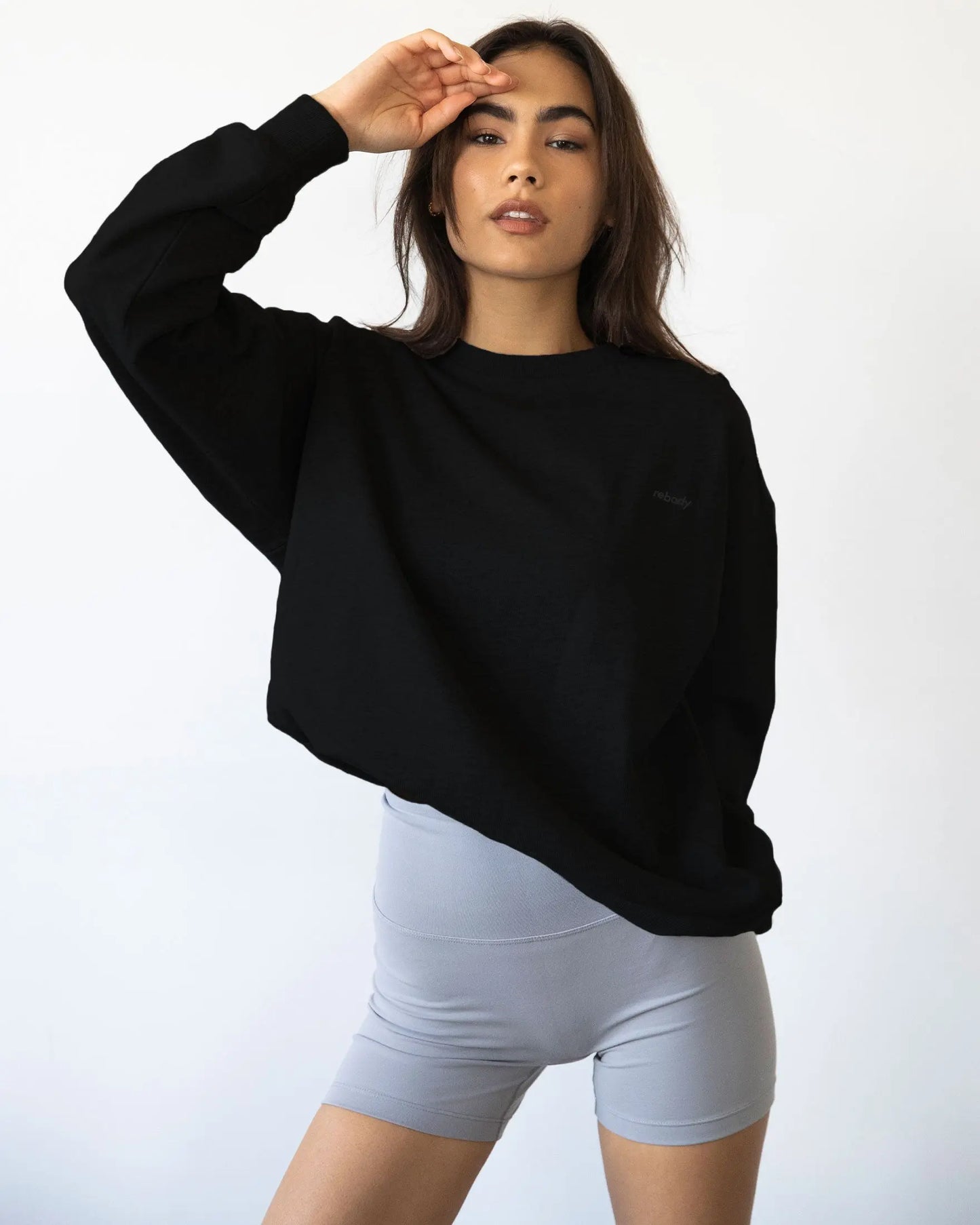 Lifestyle Sweatshirt – Oversized Fit met Tonal Embroidery Rebody