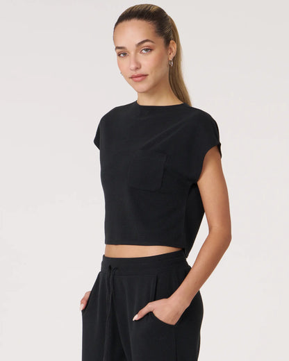 Retreat Pocket Waffle Tee – Cropped & Lichtgewicht Rebody