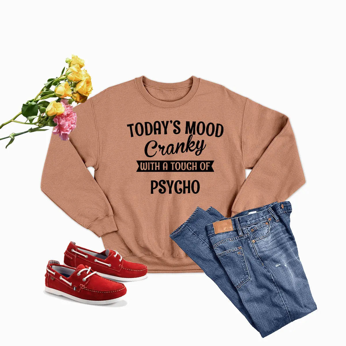 Today’s Good Mood With A TOUCH Sweatshirt – Cozy & Positief Merchmallow