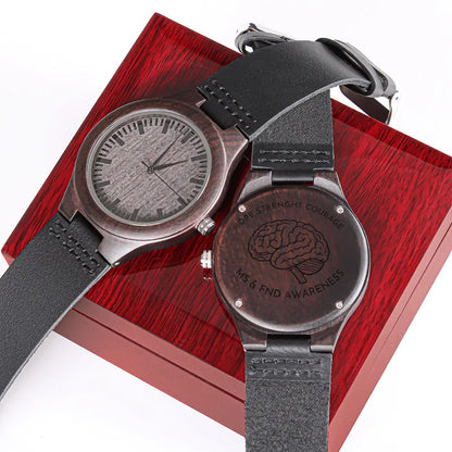 Gegraveerd Houten Horloge met FND & MS Awareness Print  Persoonlijk Cadeau voor Hem ShineOn Fulfillment
