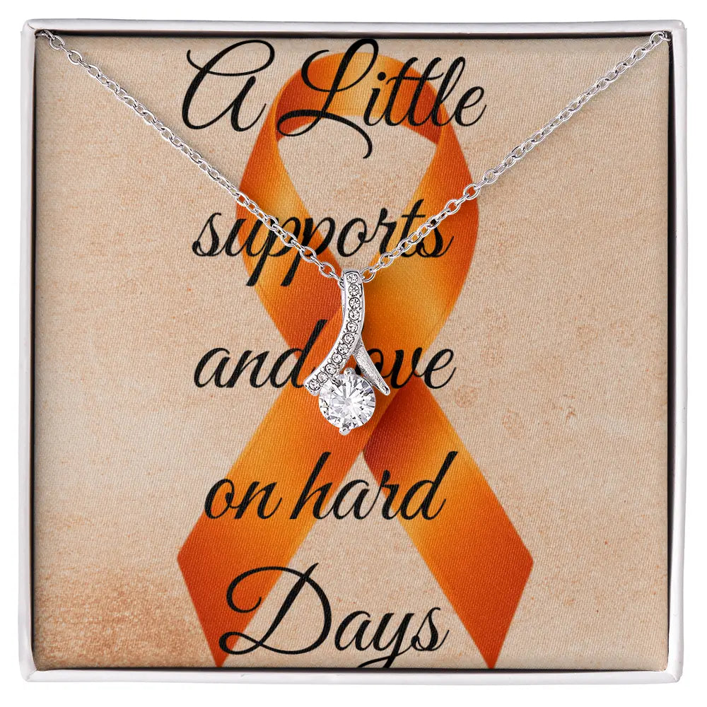 MS & FND Awareness Ketting – 14k Witte of 18k Gele Goud-Finish ShineOn Fulfillment