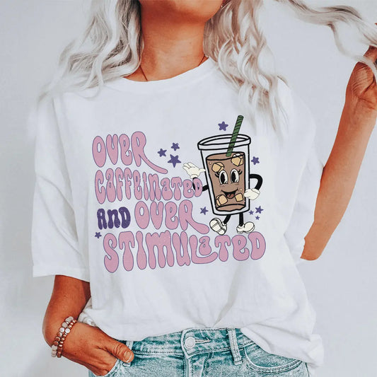 Over Caffeinated And Over Stimulated T-shirt – Grappig & Comfortabel MerchMallow