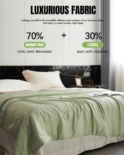 Silky Bamboo Fiber Cooling Blanket Duvet for Hot Sleepers & Night Sweats INSPECIAL HOME
